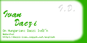 ivan daczi business card